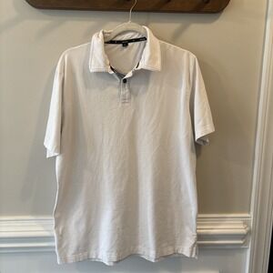 Public Rec Mens L White Short Sleeve Polo Shirt Cotton Blend Golf Casual